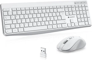 KOORUI Bezprzewodowy zestaw klawiatury i myszy z niemieckim układem QWERTZ, USB 2.4 - Zdjęcie 1 z 7