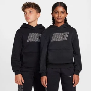 YOUTH UNISEX NIKE SPORTSWEAR CLUB FLEECE PULLOVER HOODIE HF4226-010-SIZE XS - Picture 1 of 2