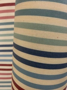2 Metres Ian Mankin Ascot Stripe Oilcloth Fabric 140cm Wide Cut Off Roll (26dr - Picture 1 of 11