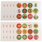 10Pcs New Christmas Digital Stickers Seal Stickers Baking Packaging Stickers