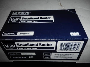 LINKSYS MODEL RTP300-VD VOIP BROADBAND ROUTER WITH TWO PHONE PORTS - Picture 1 of 4