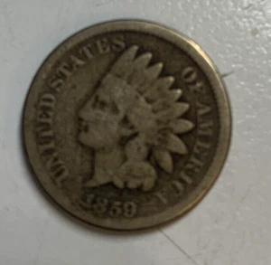 1859 Indian Head Cent see photos ready to ship #500 - Picture 1 of 2
