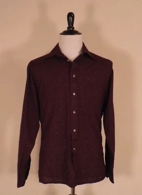 Givenchy for Saks Fifth Avenue Purple Mens Medium Long Sleeve.Button Front Shirt - Изображение 1 из 4