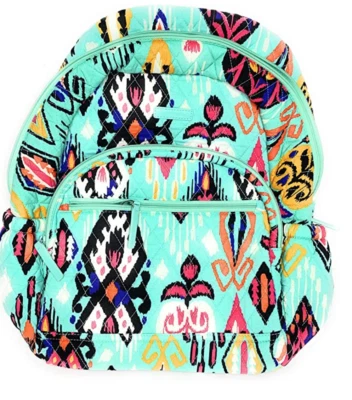 Mochila Vera Bradley Acolchada Algodón Esencial Pueblo Estampado Suroeste Nueva con Etiquetas Foto 1 de 3