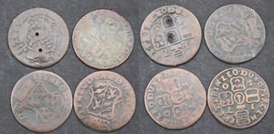 Lot de 4 monnaies anciennes Jean Théodore De Bavière - Liège Belgique (017) - Picture 1 of 10
