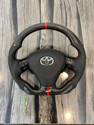 GR Racing Carbon Fiber Steering Wheel for Toyota Corolla, Tacoma, AE101, Supra - Image 1 of 4