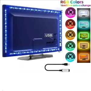 LED Strip Lights USB 5050 RGB 1M-5M Color Light TV Bluetooth Control Lighting UK - Picture 1 of 6