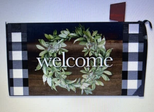 Farmhouse Wreath Spring Magnetic Mailbox Cover Floral Standard Briarwood Lane - Picture 1 of 4