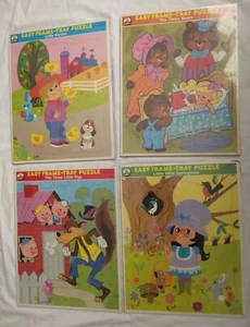 4 Vintage GLD Easy Frame Tray Puzzle The Three Bears, Little Farmer 1971 1973 - Picture 1 of 10