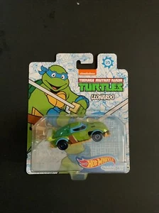 HOT WHEELS TEENAGE MUTANT NINJA TURTLES car LEONARDO nickelodeon NEW SEALED card - Picture 1 of 4