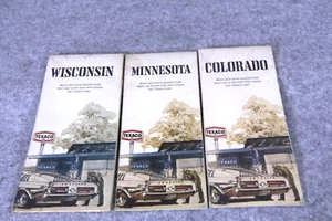 3 Vintage 1970s Texaco Gasoline Colorado Minnesota Wisconsin  Road Map - Picture 1 of 7