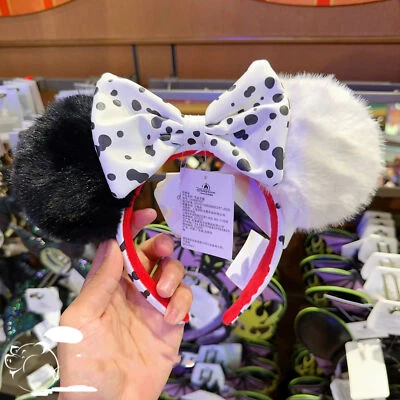 Disney Parks Halloween 101 Dalmatians Cruella De Vil Mickey Ears Headband UK - Image 1 of 4