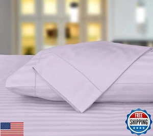 Threadmill King Size Lilac Luxury Pillowcases - 500 Thread Count Damask Weave - Picture 1 of 5