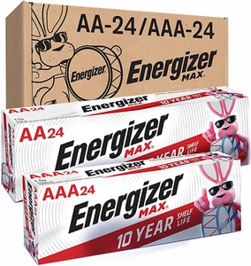 AA and AAA Batteries, 48 Count, Combo Pack Contains 24 Max Double a and 24 Max T - Picture 1 of 12