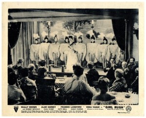 Girl Rush Original Lobby Card Barbara Jo Allen Leggy Can Can Showgirl Dancers 