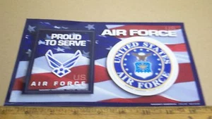 US Air Force - Logo & Proud to Serve Magnete mit Air Force Magnet Bilderrahmen - Bild 1 von 3