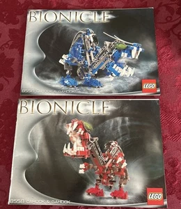 Lego Bionicle Cahook & Gahook 8558 Instruction Manual Only Red & Blue - Picture 1 of 9
