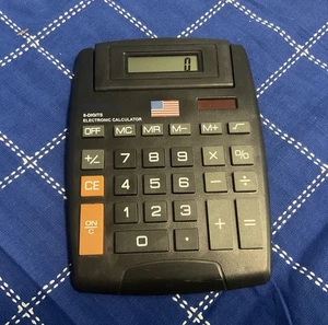 Großes Display 8-stelliger elektronischer Taschenrechner solarbetrieben 7,5” x 6” funktioniert super - Bild 1 von 7