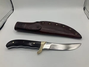 Buck Akonua 402 Hunting Knife & Sheath Pre Date Code Buck Akonua Vintage Clean - Picture 1 of 23