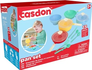 Casdon Pan Set | Toy Pan Set for Children Age 3+ Pastel Coloured Pans & Utensils - Picture 1 of 5