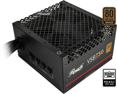 Rosewill VSB 750W 80+ Bronze, ATX 3.0 & 3.1 Compatible Semi-Modular Power Supply - Image 1 of 4