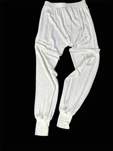 White WinterSilks Base Layer Pull On Silk Pants w/ 4" Banded Ankle Size M - Picture 1 of 3