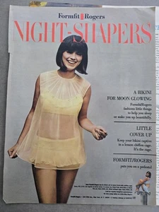 1965 Womens Formfit Rogers Night Shaper lemon chiffon Bikini lingerie vintage ad - Picture 1 of 1