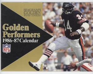 Walter Payton Seagrams Golden Performers 1986-1987 Calender Bears - Picture 1 of 1