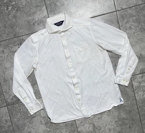 Polo Golf Ralph Lauren De Colección Pima Algodón Piqué Manga Larga Botón Camisa Blanca M - Imagen 1 de 17