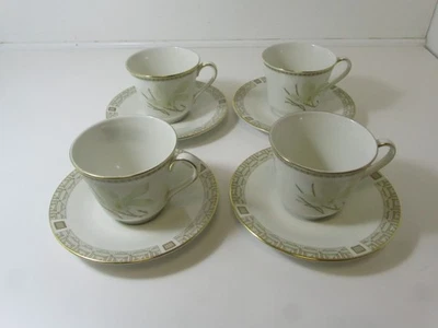 Royal Doulton White Nile TC 1122 4 tazas de té y platillos LOTE 1 Foto 1 de 4