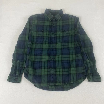 Рубашка American Eagle Outfitters Prep Fit сине-зеленая хлопковая фланелевая большая - Изображение 1 из 4