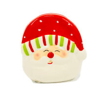 Christmas Santa Clause Ceramic Napkin Holder - 4" x 2.25" x 4.25" - Red & White
