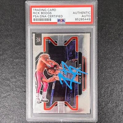 2022 Panini Prizm WWE #10 Rick Boogs Signed Card PSA AUTO Slabbed - Image 1 of 2