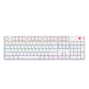 RAPOO V500PRO Mechanical Gaming Keyboard 104 Keys RGB Backlit Brown Switch - Picture 1 of 9