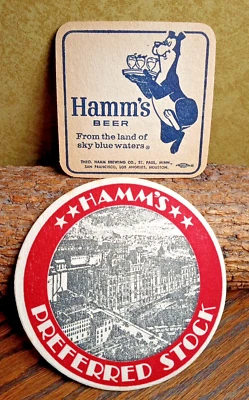 Colección de Hamm's Vintage Beer Coaster's... Lote de 2... St Paul Mn. Foto 1 de 2