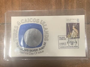 TURKS & CAICOS 1977 FDI QUEEN ELIZABETH 2 SILVER JUBILEE - Picture 1 of 2