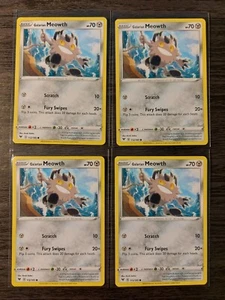 4x Galarian Meowth 112/185 Pokemon card Vivid Voltage common NM - Picture 1 of 1
