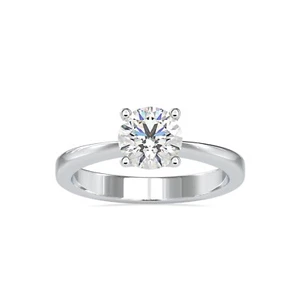 Stunning 1.25 Carats Round Certified Lab Grown Diamond Engagement Ring 10kGold - Picture 1 of 13