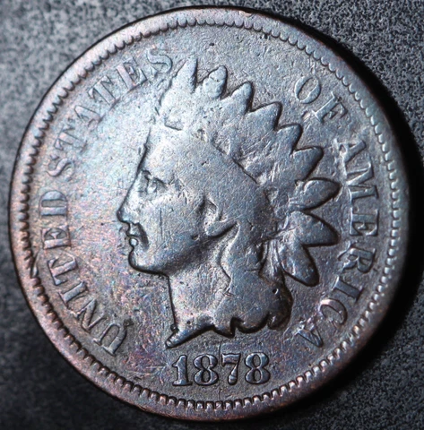 1878 INDIAN HEAD CENT - Near VG VERY GOOD Cover