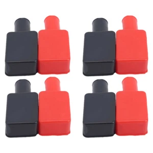 Car 8PCS Battery Terminal Covers Rubber Positive Negative Post Stud Insulating# - Foto 1 di 8