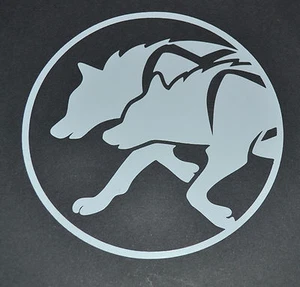 SLED DOG SPIRIT RACING HUSKIES IN RIG HARNESS SILHOUETTE STICKERS DECALS HUSKY - Picture 1 of 1