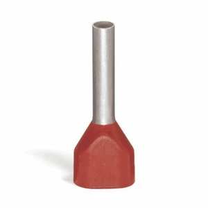 Embouts à Douille TWIN Rouge Preisolees pour 2 Câbles 1 mmq - Imagen 1 de 1