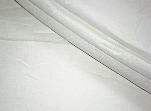 Natural Plain White 100% Pure Linen Cotton Mix 60 Lea Italian Finish, Width 56" - Picture 1 of 4
