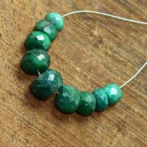 Ruby Zoisite Faceted Rondelle Beads Briolette Natural Loose Gemstone Jewelry - Picture 1 of 3