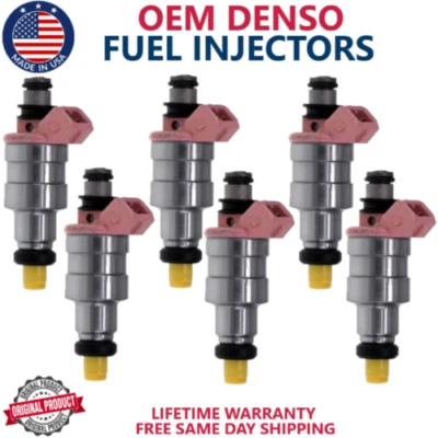 Inyectores de combustible DENSO ORIGINALES 6 piezas para Ford Taurus 1989-1995 3,0 L V6 Foto 1 de 4