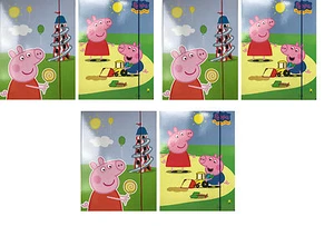 Peppa Pig Six Pack of Large Document Holders with Elastic Closure - Picture 1 of 1