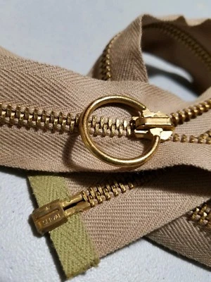 Винтажный 1942-73/"SERVAL-USA" молнии/bge.хлопок/кольцо ползунок/разделение #5Metal29.5" латуни - Изображение 1 из 4
