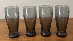 COCA COLA UPSIDE DOWN GLASSES Set Of 4 Charcoal - 340ml - Picture 1 of 5