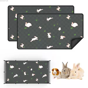 2Pcs Guinea Pig Cage Liner, Reusable Washable Pee Pads Liner, Anti Slip Bedding - Picture 1 of 11