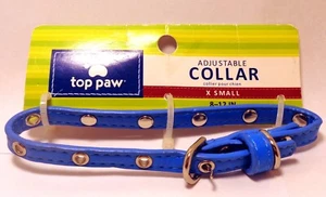 TOP PAW Glossy Blue Riveted Dog Collar (XS) (NEW) - Picture 1 of 5